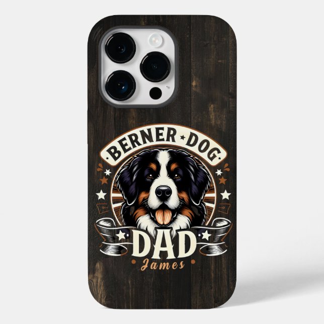 Personalised Name Berner Dog Dad - Bernese Daddy Case-Mate iPhone Case (Back)