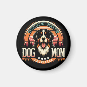 Personalised Name Bernese Mountain Dog Mum Vintage Magnet