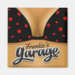 Personalised NAME Bikini Babe Girl Man Cave Garage Magnet