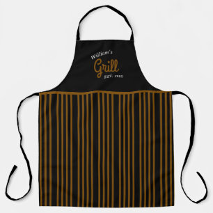 Personalised Name & Birthday BBQ Barbecue Grill Apron