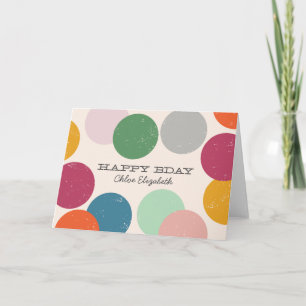 Personalised Name   Birthday Confetti Card