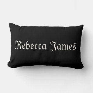 Personalised Name Black and White Pillow