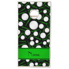 Personalised name black golf balls tees