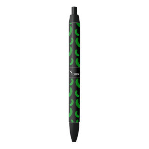 Personalised name black green pickles ink pen