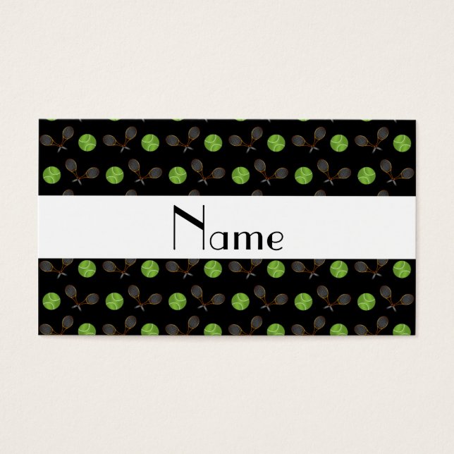 Personalised name black tennis balls (Front)