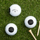 Personalised Name Black White Golf Clubs