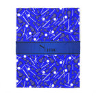 Personalised name blue lacrosse