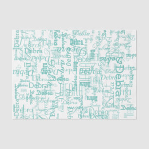 Personalised Name Blue Tissue Pape Paper