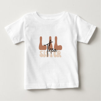 Personalised name boho little sister typography baby T-Shirt