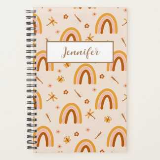 Personalised Name Boho Rainbow Planner