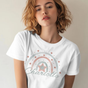 Personalised Name Boho Rainbow T-Shirt