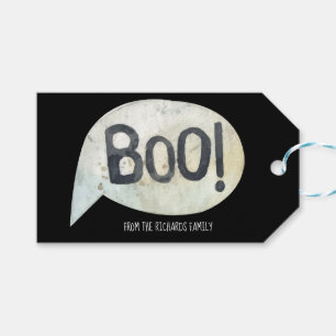 Personalised Name Boo Halloween Gift Tags