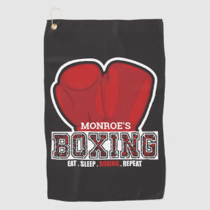 Personalised NAME Boxer Boxing Glove Prize Fighter Golf Towel