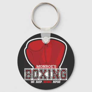Personalised NAME Boxer Boxing Glove Prize Fighter Key Ring