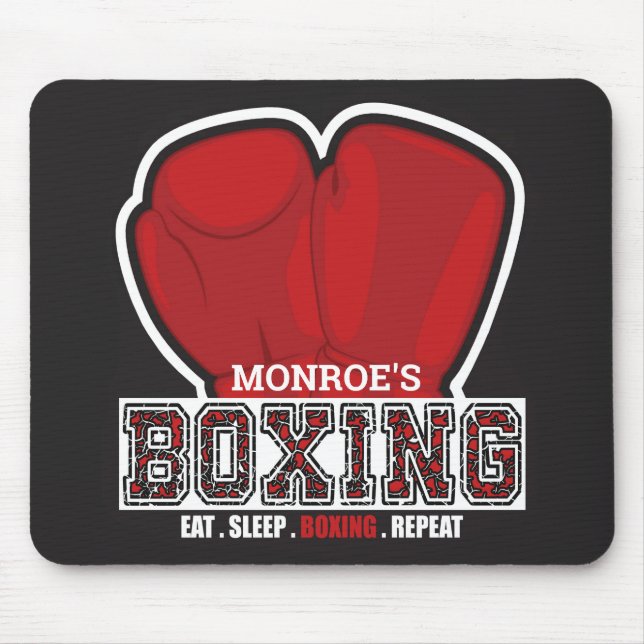 Personalised NAME Boxer Boxing Glove Prize Fighter Mouse Pad (Front)