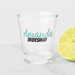 Personalised Name Bride Bachelor Party Shot Glass. Glass