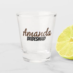 Personalised Name Bride Bachelor Party Shot Glass. Glass