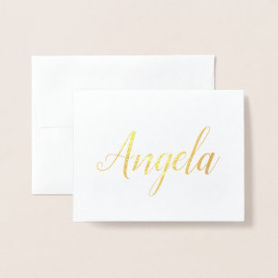 Personalised Name Bridesmaid Angela Foil Card