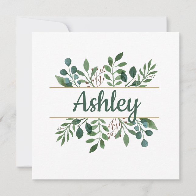 Personalised Name Bridesmaid Card (Front)