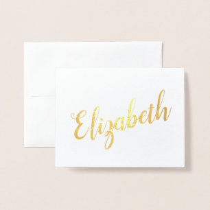 Personalised Name   Bridesmaid Stationery Foil Card