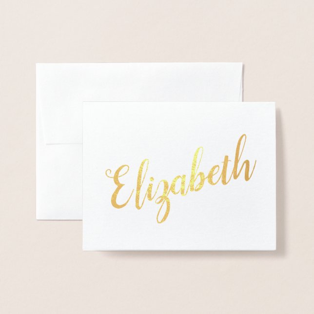 Personalised Name | Bridesmaid Stationery Foil Card (Front With Envelope)