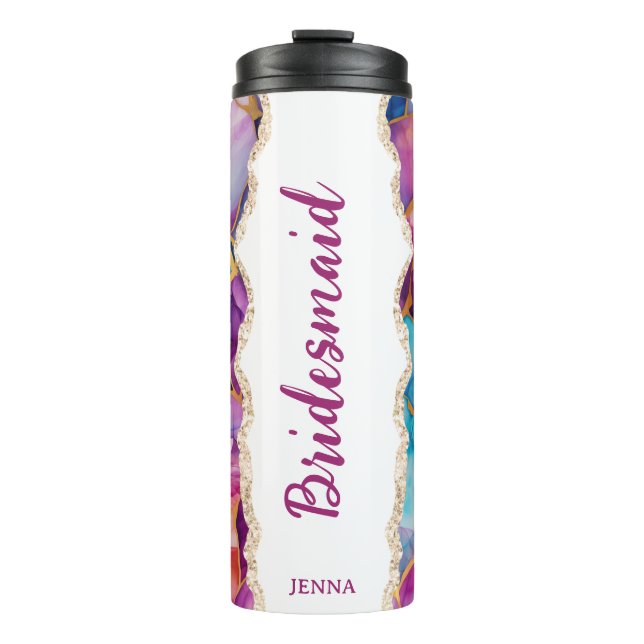 Personalised Name Bridesmaid Thermal Tumbler (Front)