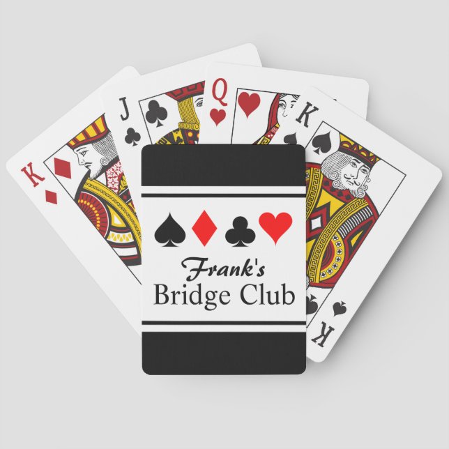 Personalised name bridge playing cards (Back)