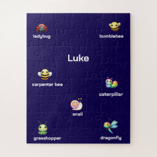 personalised name bug jigsaw puzzle