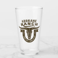 Personalised NAME Bull Steer Skull Western Ranch