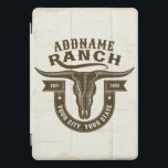 Personalised NAME Bull Steer Skull Western Ranch iPad Pro Cover<br><div class="desc">Personalised NAME Cowboy Bull Steer Skull Western Ranch -  Customise with your Name or Custom Text!  *Expanded License PO 8/21/23*</div>