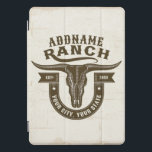 Personalised NAME Bull Steer Skull Western Ranch iPad Pro Cover<br><div class="desc">Personalised NAME Cowboy Bull Steer Skull Western Ranch -  Customise with your Name or Custom Text!  *Expanded License PO 8/21/23*</div>