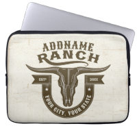 Personalised NAME Bull Steer Skull Western Ranch