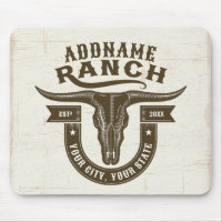 Personalised NAME Bull Steer Skull Western Ranch