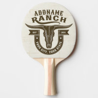 Personalised NAME Bull Steer Skull Western Ranch