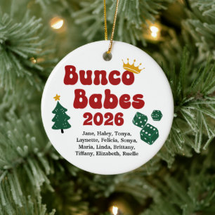Personalised Name Bunco Babes Ornament