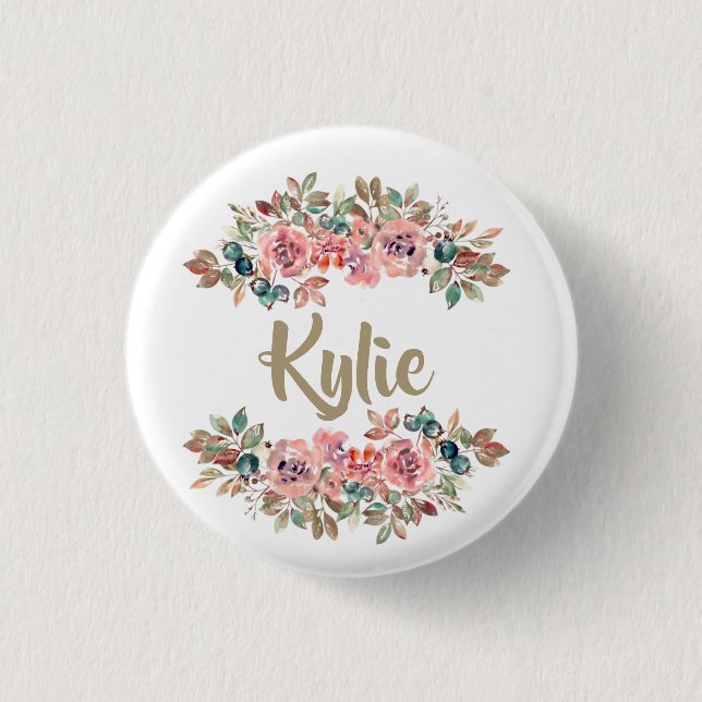 Personalised Name Button | Custom Gifts for Her (Front)
