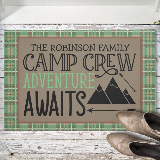 Personalised NAME Cabin Camping Adventure Doormat (Creator Uploaded)