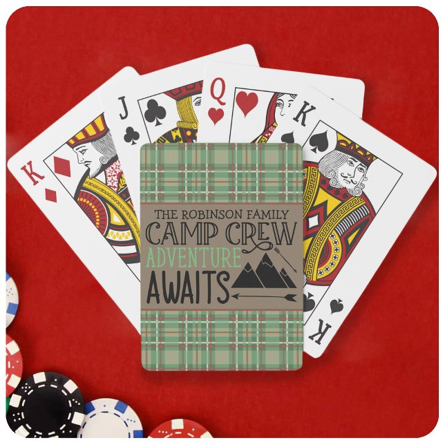 Personalised NAME Cabin Camping Adventure Playing Cards (Creator Uploaded)