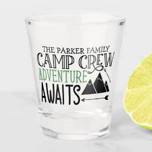 Personalised NAME Cabin Camping Adventure Shot Glass