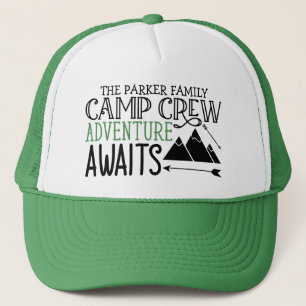 Personalised NAME Cabin Camping Adventure Trucker Hat