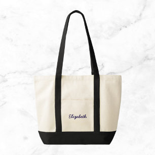 Personalised Name Canvas Tote Bag