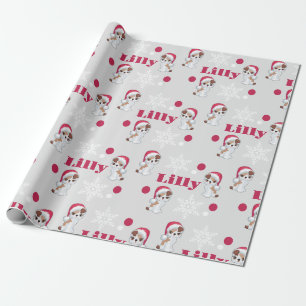 Personalised Name Cats Xmas Christmas Wrapping Paper