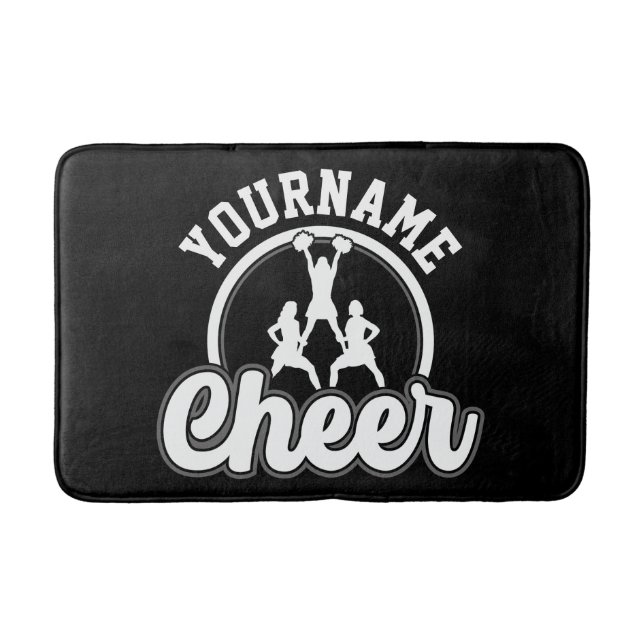 Personalised NAME Cheer Team Varsity Cheerleader Bath Mat (Front)