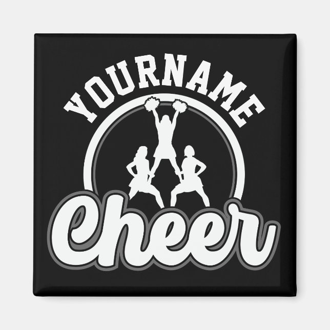 Personalised NAME Cheer Team Varsity Cheerleader Magnet (Front)