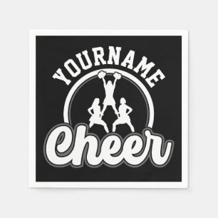 Personalised NAME Cheer Team Varsity Cheerleader Napkin