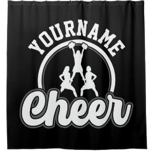 Personalised NAME Cheer Team Varsity Cheerleader Shower Curtain