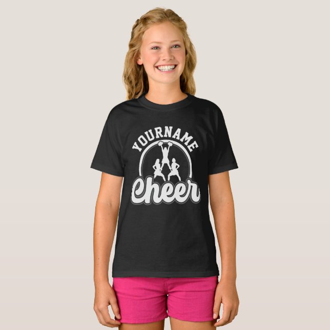 Personalised NAME Cheer Team Varsity Cheerleader T-Shirt (Front Full)