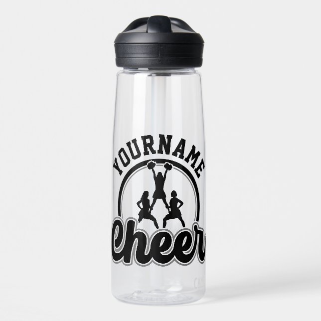 Personalised NAME Cheer Team Varsity Cheerleader Water Bottle (Front)