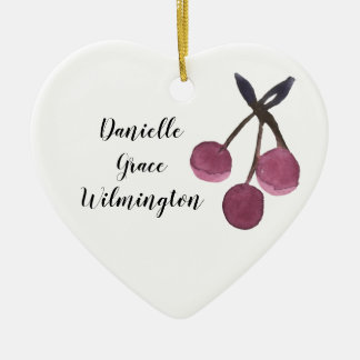 Personalised Name Cherry Christmas Ornament