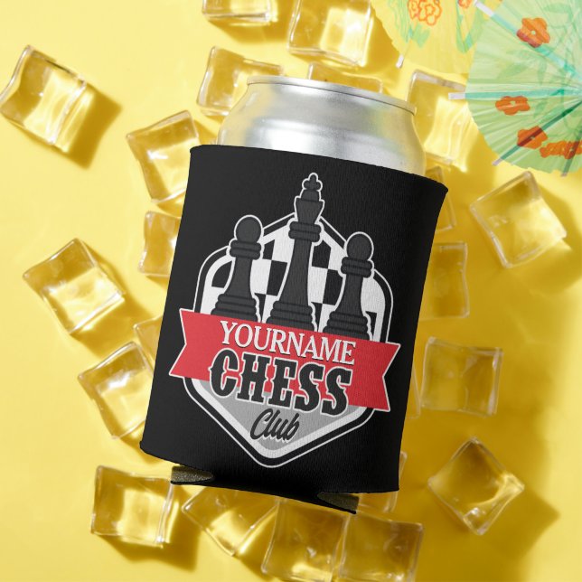 Personalised NAME Chess Player Club Checkmate  Can Cooler (In Situ Summer)